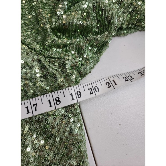 ASOS DESIGN Tall embellished sequin pencil midi dress Green Size size US 12 - Picture 11 of 14